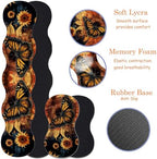 Large Gaming Mouse Pad + Keyboard Wrist Rest + Wrist Support + Coaster Set, Memory Foam Ergonomic for Easy Typing, XXL Extended Gaming Mouse Pad Table Pad - Sunflower and Butterfly - Image 3