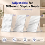 2-Pack Replaceable Pegboard Display Stand, 10.63x14.76 in, 26 Hooks, White - Image 3