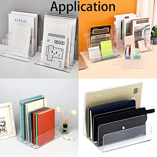 Acrylic Desk File Organizer 2 Pack, 4 Section Letter Organizer - Image 5