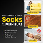 IAMZAY Chair Leg Socks 48 Pcs White Furniture Leg Covers Floor Protectors - Image 4