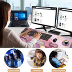 Keyboard Wrist Rest and Mouse Pad with Wrist Support Set Ergonomic Coaster,Memory Foam,Easy Typing Pain Relief,Large XL Desk Mat 31.5"x 11.8",Marble Pretty Pink - Image 7