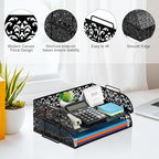 EasyPAG Paper Organizer for Desk 2 Tier Stackable Paper Tray for A4 Legal Size Folders Metal File Storage Desktop Organizer for Home Office School Teacher, Black - Image 2