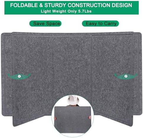 Large Bulletin Board 72" x 48" Felt Cork Board - Decor Pin Board, Dark Gray - Image 6