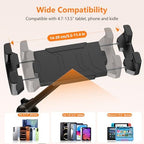 Portable Tablet Stand for Desk, 360° Adjustable iPad Holder for Bed, Metal Desk Clamp with Sturdy Aluminum Tablet Arm Mount for 4.7"-13.5" Kindle,iPad Pro/Air/Mini, iPhone,for Kitchen,Work,Video Call - Image 2