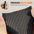 MGI SpeedWare Braided Split-Sleeve Wire Loom for High-Temperature Automotive Harness and Home Cable Management 25 feet (1/4") - Image 2