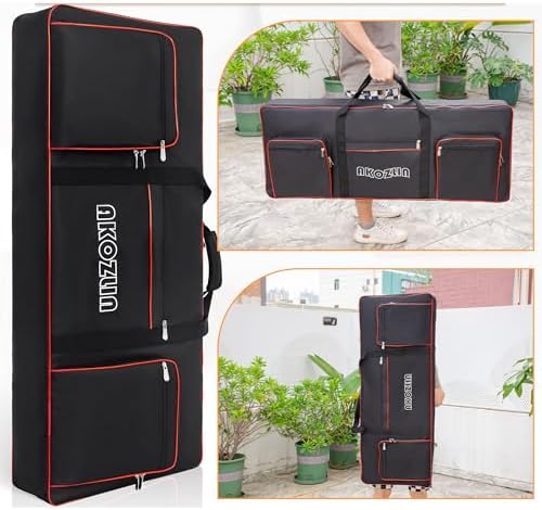 AKOZLIN 76 Key Keyboard Case, Soft Padded Keyboard Gig Bag, Piano Bag - Image 4