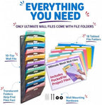 Ultimate Office Mesh Hanging Wall File Organizer, 10 Tier + 18 PocketFiles - Image 5