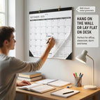 Desk Calendar 2026-2027 - Large 18-Month Monthly Desk Pad, July 2026 to December 2027, 22" x 17" Calendar with 120g Thick Paper, Golden Hanging Holes & Goals Section for Office and Professional Use - Image 3