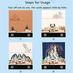 3D Sticky Note Paper Memo Pad,Fantasy Castle Notepad 3D Paper Card Craft Character Silhouette Desk Decoration DIY Creative Gift - Image 5