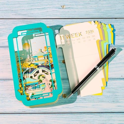 3D Art Calendar 2026,3D Memo Pad Creative Time Piece Calendar The Limit of Spring Day Rip Away Paper Carving Multi-color DIY Note - Image 5