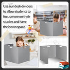 24 Pcs Desk Dividers for Students Plastic Durable and Waterproof Privacy Folders Shields Test Dividers with Classroom Privacy Boards for School Study Teacher Supplies (24pcs Grey) - Image 7