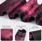 Cloud Mouse Pad Keyboard Wrist Rest 4PCS Extended Large Galaxy Desk Mat Pad Set Memory Foam Non-Slip Cute Ergonomic Gaming Mouse Pad Wrist Support for Computer Laptop Home Office Black Pink - Image 5