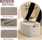 OIAHOMY 4 Pack Storage Baskets for Organizing 24L Cube Storage Bins Grey - Image 2
