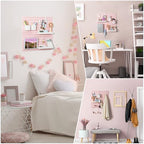 VUSIGN Pegboard Combination Wall Organizer Kit 22" x 22", Pink - Image 2