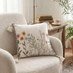 ISAENNE Designer Linen Throw Pillow Cover,Set of 2,18"x18"-Serenity D - Image 2