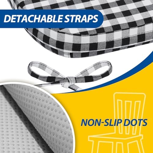 AAAAAcessories Chair Cushions for Dining Chairs, 17 x 16 x 2 in, Set of 4 - Image 5