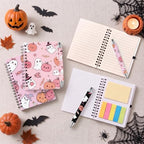 Halloween Notebooks with Pens Bulk, 24 Sets, 5.5 x 4.7 Inch, Pink - Image 2