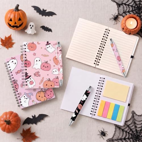 Halloween Notebooks with Pens Bulk, 24 Sets, 5.5 x 4.7 Inch, Pink - Image 2
