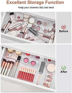 SMARTAKE 20-Piece Drawer Organizer with Non-Slip Silicone Pads, 7-Size - Image 4