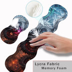 Keyboard Wrist Rest and Mouse Pad with Wrist Support Set Ergonomic Coaster,Memory Foam,Easy Typing Pain Relief,Large XL Desk Mat 31.5"x 11.8",Black and White Dragon - Image 5
