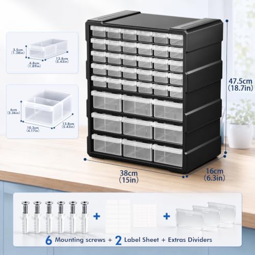 Drawer Organizer Craft Organizers and Storage with Dividers Labels Thicker - Image 2
