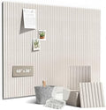 Felt Bulletin Board Tiles 48" x 36", Large Pin Board Wall Organizer Alternative, Self Adhesive Felt Wall Panels with 50 Push Pins & Storage Pouch for Office, Bedroom and Study Room, Oatmeal by janasse