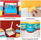 3D Memo Pad with Light, Rip Away Paper Sculpture Art Notepad, Temple of Heaven Dragon 3D Non-Sticky Notes, DIY Post Notes Pad for Office/Home - Image 5
