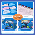 3D Calendar 2027,Time Piece Calendar 2027,Cute Ocean World 3D Art Notepad Calendars,3D Memo Pad,Tear Away Calendars,Christmas Gift,New Year Gift (Underwater World) - Image 5