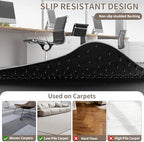 Office Chair Mat for Low Pile Carpet, 48"x60" Smooth Glide with Lip - Image 5