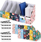 PerKoop 12 Pcs Decorative Magazine File Holders Foldable, Flower Design by PerKoop