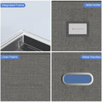 File Box with Lid, Grey, 13.2 * 10.1 * 10.1in (4Pack) - Image 4