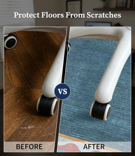 chakme Office Chair Mat for Hardwood Floor, 72"x48" (Blue Scalloped Border) - Image 5