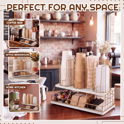 Geelin 18oz Adjustable Coffee Cup Dispenser with Wooden Base - Image 5