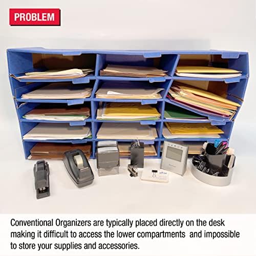 Ultimate Office TierDrop Riser Storage Base, Lifts Sorter 5 inches, 3 Slots - Image 2
