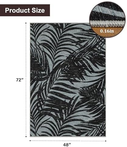 chakme Office Chair Mat for Hardwood Floor, 72"x48" Easy Glide Computer Desk Mat Protector for Rolling Chair Under Desk Rug Nonslip Backing, Machine Wash, (Leaf) - Image 2