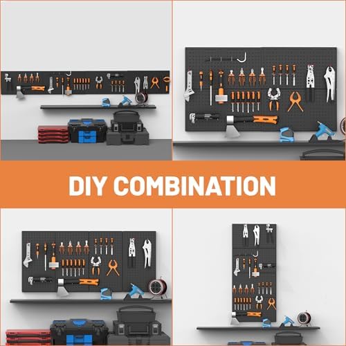 Ultrawall Metal Peg Board Panels with Hooks, Garage Pegboard Tool Organizer - Image 5