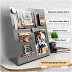 Large Magnetic Bulletin Board for Tabletops – Dry Erase Memo Board with Stand – Metal Easel for Magnet Display – 12x10 Inches + 4 Magnets - Image 3