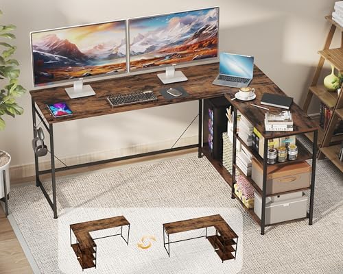 YOSHOOT 63" L Shaped Computer Desk, Gaming Desk by YOSHOOT