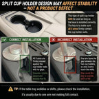 Car Desk for Laptop 360° Rotating Tesla Tray with Cup Holder Phone Stand - Image 5