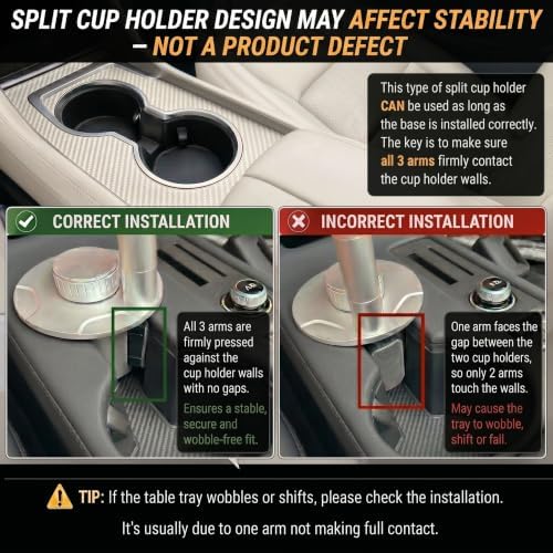 Car Desk for Laptop 360° Rotating Tesla Tray with Cup Holder Phone Stand - Image 5