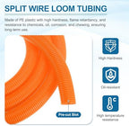 MECCANIXITY 1 1/2" 20ft Split Wire Loom Tubing w/Installation Tool Orange - Image 3
