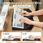 Sushret Cloud Wrist Rest with Keyboard Stand, Keyboard Riser with Wrist Pad - Image 4