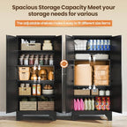 Yizosh Metal Pantry Storage Cabinet Kitchen Cabinet Kitchen Pantry - Image 5