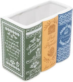 Steel Mill & Co. Book Stack Shaped Ceramic Desk Pot, Jane Austen Books - Image 2