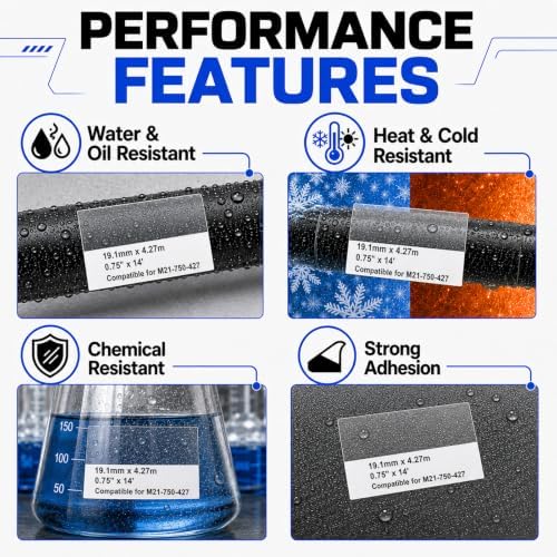 1P M21-750-427 Self-Laminating Labels M210 M211 BMP21 0.75x14 Cable - Image 5