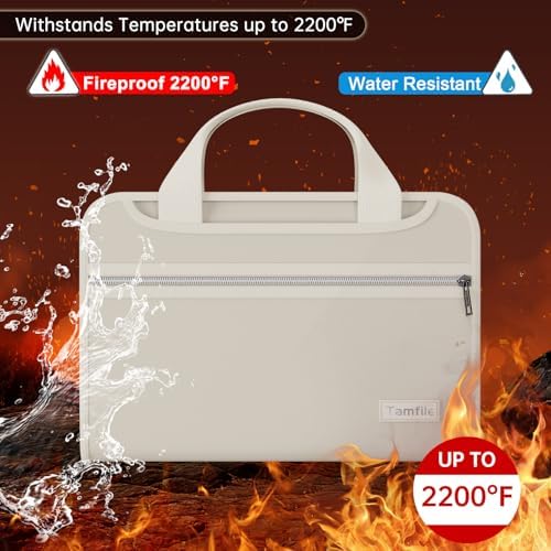 Tamfile Accordion File Organizer, Fireproof Expanding File Folder, Beige - Image 2