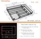 2-Pack 6-Compartment Mesh Office Drawer Organizer Tray, Black - Image 3