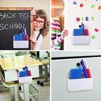 Colarr 20 Pack Magnetic Dry Erase Marker Holder Bulk, White - Image 6