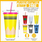 Potchen 12 Set/36 Pcs Back to School Teachers Gifts Bulk, 24 oz Tumbler - Image 2