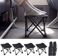 Ripeng 4 Pcs Portable Airplane Travel Foot Rest, Folding Camping Stool, Under Desk Foot Rest at Work for Long Flight, Home and Office Outdoor Hiking Fishing with Carry Bag (Black) by Ripeng